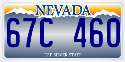 NV license plate 67C460
