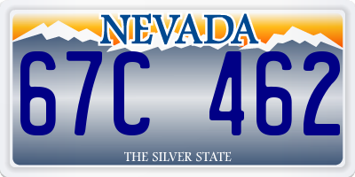 NV license plate 67C462