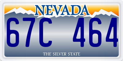 NV license plate 67C464