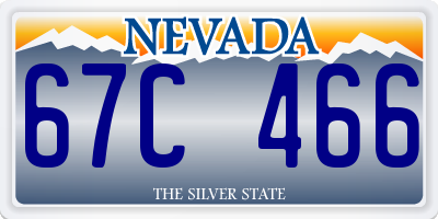 NV license plate 67C466