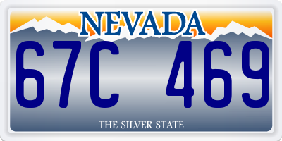 NV license plate 67C469