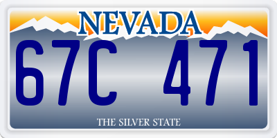 NV license plate 67C471