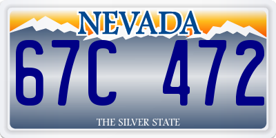 NV license plate 67C472