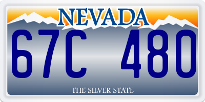 NV license plate 67C480