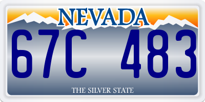 NV license plate 67C483