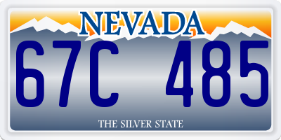 NV license plate 67C485