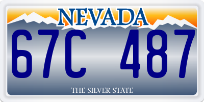 NV license plate 67C487
