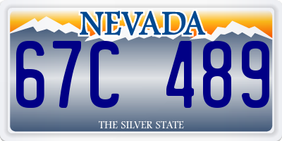 NV license plate 67C489