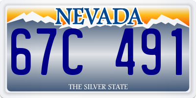 NV license plate 67C491