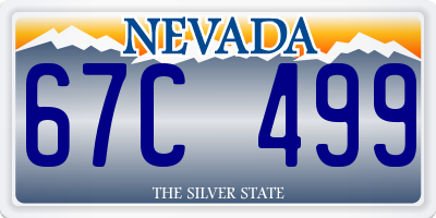 NV license plate 67C499