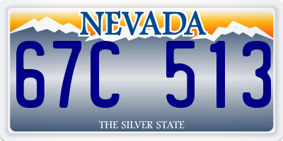 NV license plate 67C513