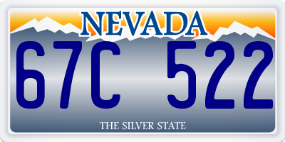 NV license plate 67C522