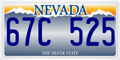 NV license plate 67C525