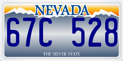 NV license plate 67C528
