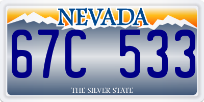 NV license plate 67C533
