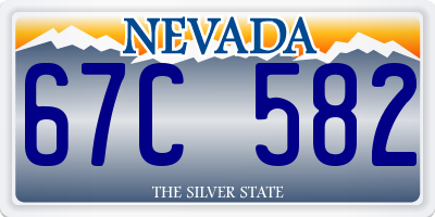 NV license plate 67C582