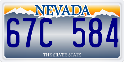 NV license plate 67C584