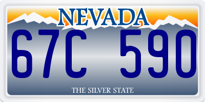 NV license plate 67C590