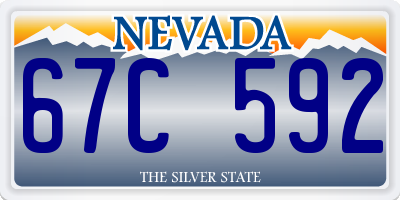 NV license plate 67C592