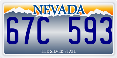 NV license plate 67C593