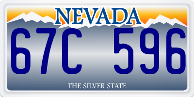 NV license plate 67C596
