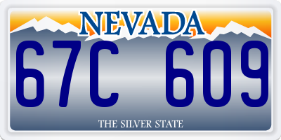NV license plate 67C609