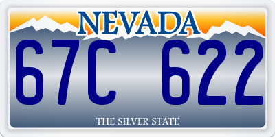 NV license plate 67C622