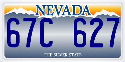 NV license plate 67C627