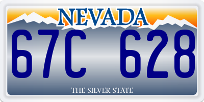 NV license plate 67C628