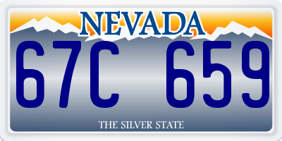 NV license plate 67C659