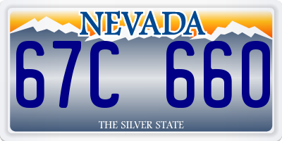 NV license plate 67C660
