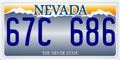 NV license plate 67C686