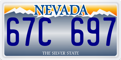 NV license plate 67C697