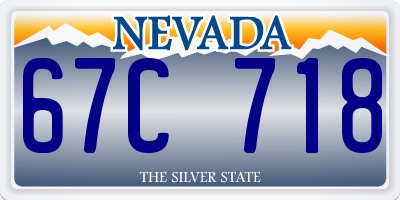 NV license plate 67C718