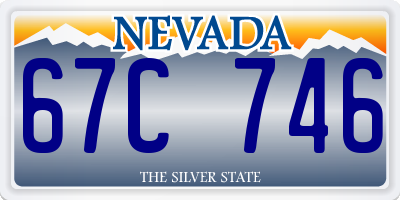 NV license plate 67C746