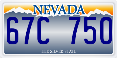 NV license plate 67C750