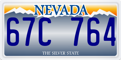 NV license plate 67C764