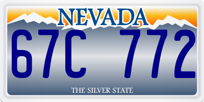 NV license plate 67C772