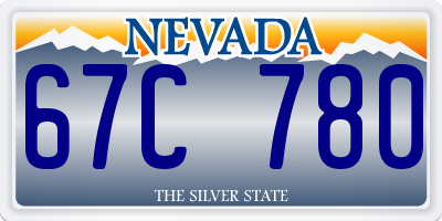 NV license plate 67C780