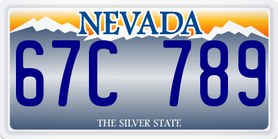 NV license plate 67C789