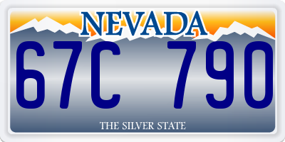 NV license plate 67C790