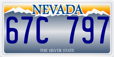 NV license plate 67C797