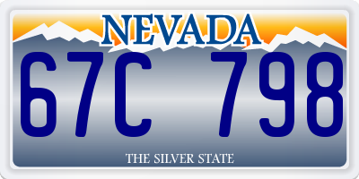 NV license plate 67C798