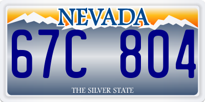 NV license plate 67C804