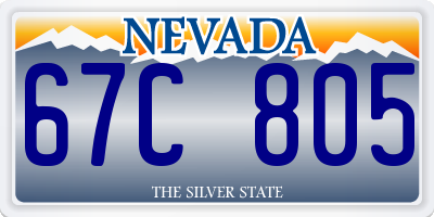 NV license plate 67C805