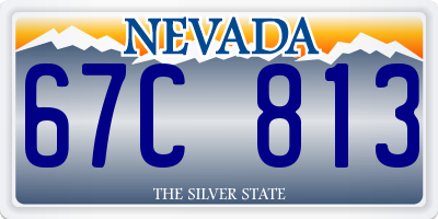 NV license plate 67C813