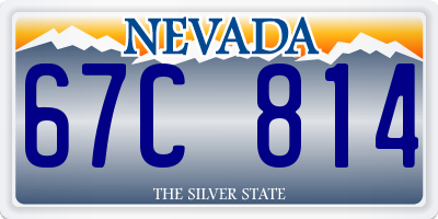 NV license plate 67C814