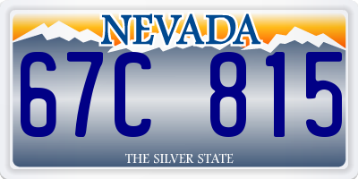 NV license plate 67C815