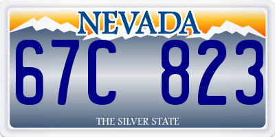 NV license plate 67C823