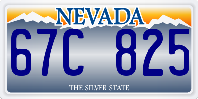 NV license plate 67C825